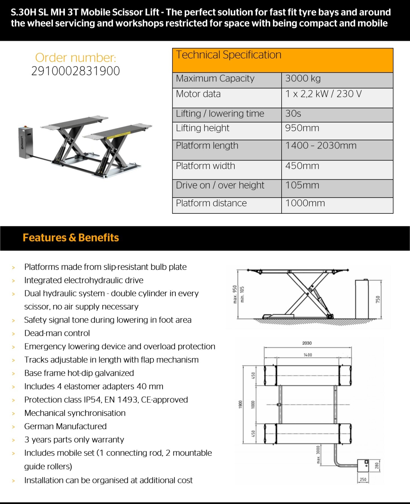 Continental Mid Rise scissor lift